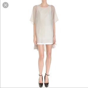 Theyskens Theory sheer layered mini dress